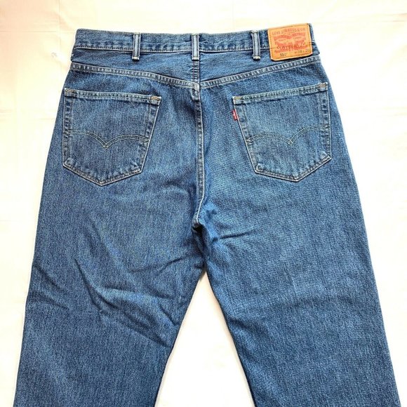 Levi's 550 Jeans Mens 38x30 Relaxed Fit Straight Leg Red Tab Medium Blue Denim - Picture 6 of 12